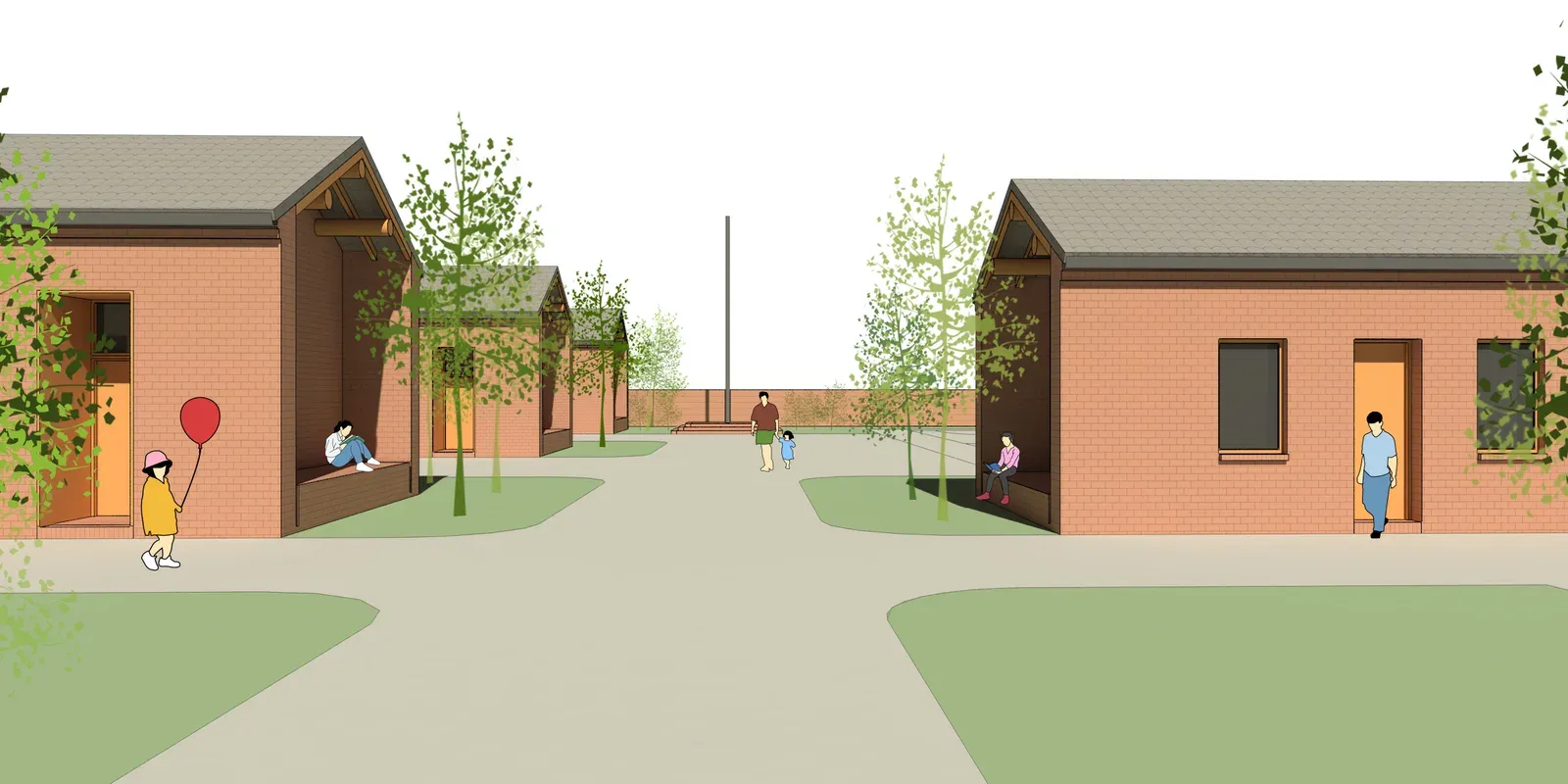 Rendering of the path between two teaching blocks
