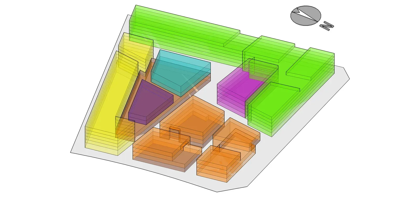 Programme zoning diagram of the complex
